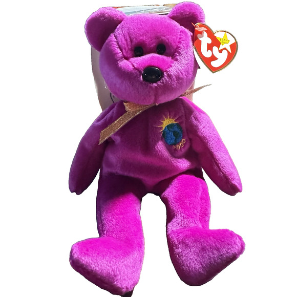 TY Beanie Baby Millennium REAR With Multiple Errors Missed Spelled + Double Tag - Picture 1 of 11